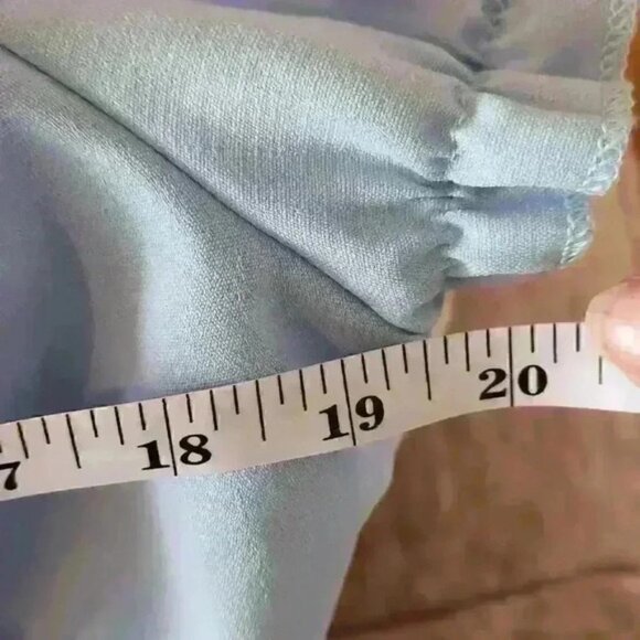 Shein baby Blue short sleeve crop  top US XXL - Picture 8 of 8